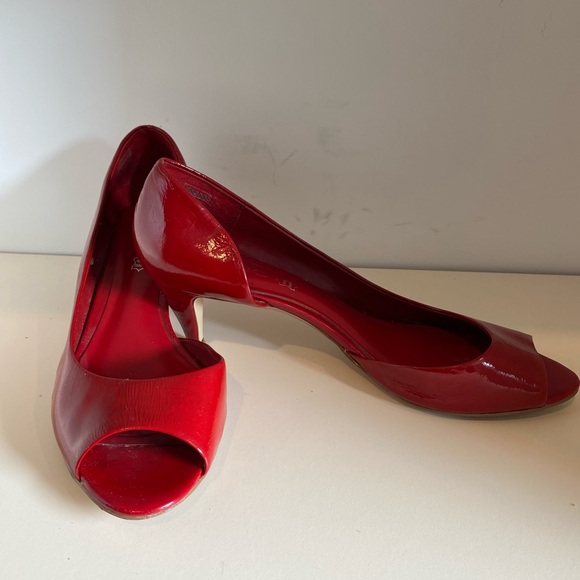 Aldo Red Kitten Heels with Peep Toe size 39 - Picture 5 of 8
